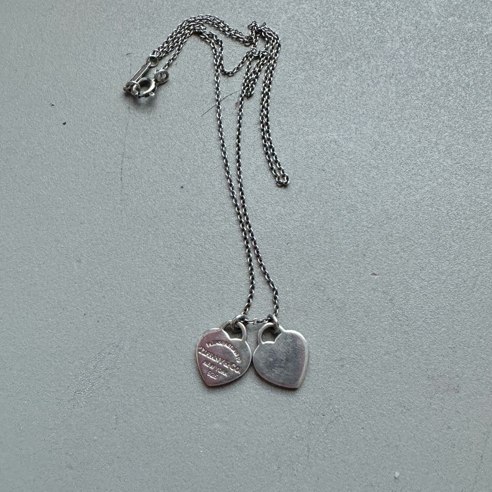 Tiffany & Co Double Heart Tag Pendant